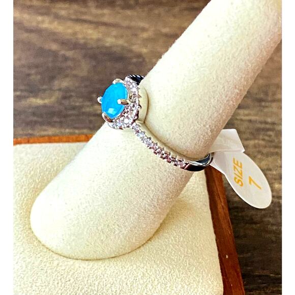 Bomb Party RBP2564 PoseidonsJewelsBringback Natural Fusion LightBlue Quartz Sz7 - Picture 3 of 5